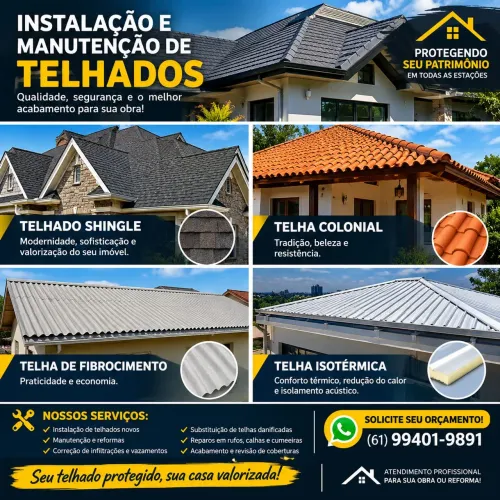 INSTALAÇÃO E MANUTENÇÃO DE TELHADOS | QUALIDADE E SEGURANÇA