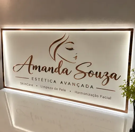 Placa Led Neon Personalizado 80cm em Acrílico