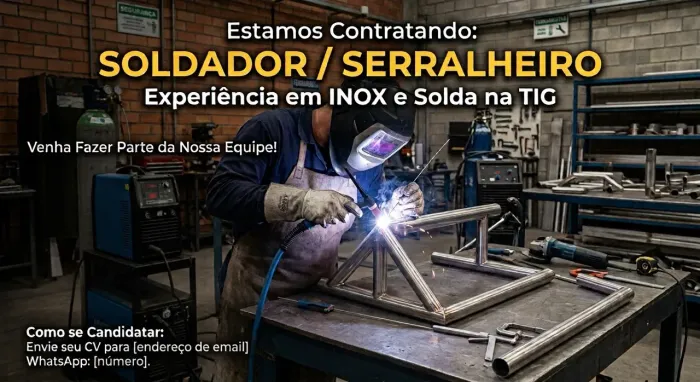 Serralheiro ou soldador com experiência em inox