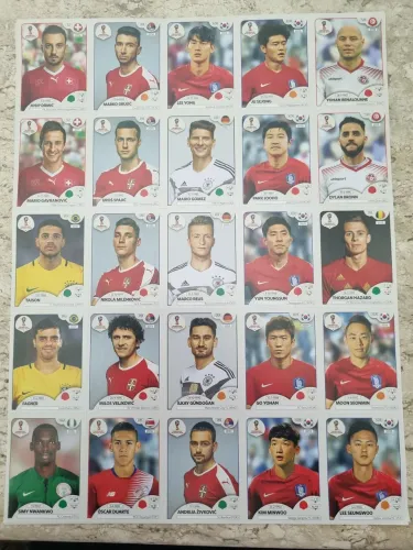 Figurinhas copa mundo 2018, kit atualizacao, 25 fig.