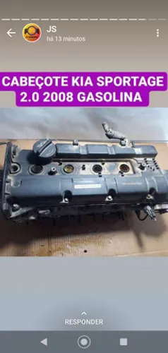 Cabeçote sportage 2.0 gasolina 08 completo