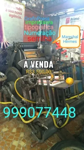 Máquina Tipográfica, para a venda.