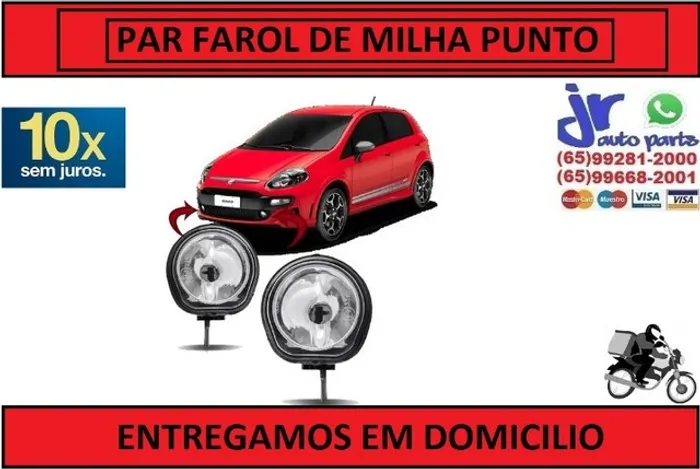 Par Farol Milha Punto 2013 2014 2015 Auxiliar Neblina
