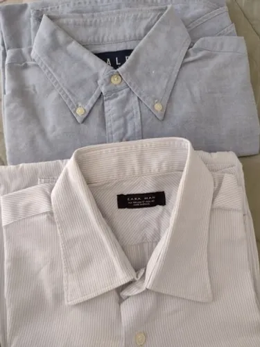 2 camisas manga comprida<br>Zara e Ralph L.<br>Masculina<br>100 reais as 2!