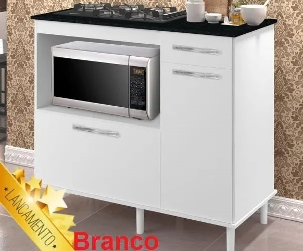 Balcão Alice Para Cooktop 5 Bocas Com Nicho Para Forno !! Frete Grátis !!