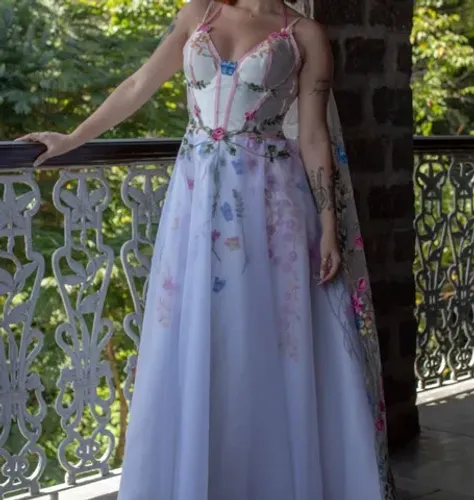 Vestido de noiva floral manequim 38