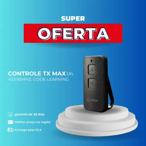 Controle Remoto para Portão Eletrônico e alarme 433.92Hz Garen