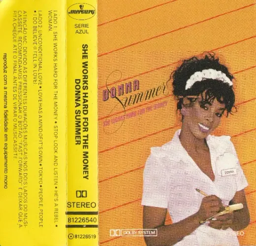 Donna Summer - She Works Hard For The Money ( Cassette, Album , 1983,Brasil
