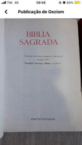 Bíblia sagrada com notas do Pontifício Instituto Bíblico de Roma