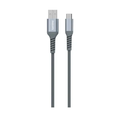 Cabo Carregador Tipo-C 1,25m Philips Original Nylon 1 Ano Garantia NF