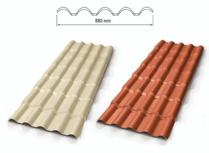 telha pvc precon colonial 2,30x86 vermelha ou marfim