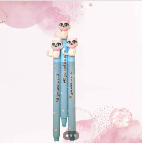 Caneta em gel Love Cats Azul