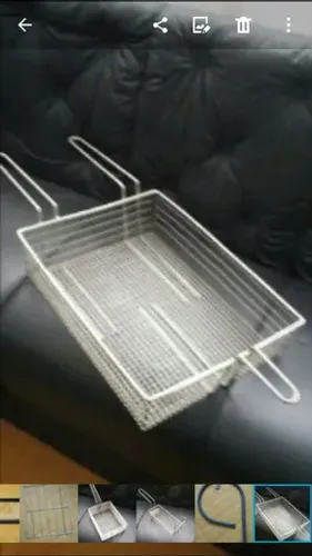 Cesto retangular 46x34x11cm para fritador Aramig