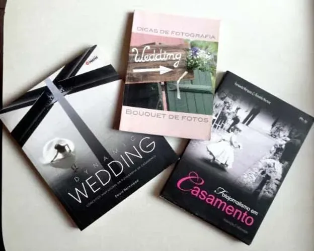 Livros de Fotografias para Casamento- Conjunto com 3 livros-(Dicas,Ensaios, Composições)