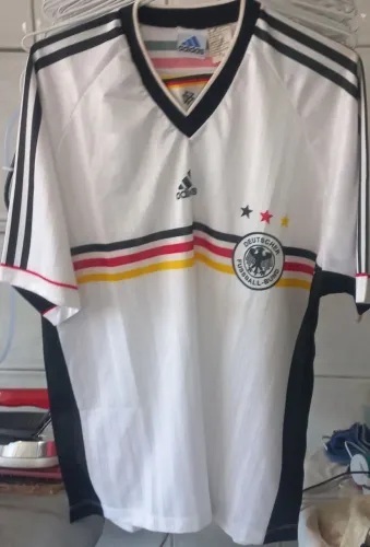 Camisa Alemanha Adidas Copa 1998 França Branca Frete Gratis