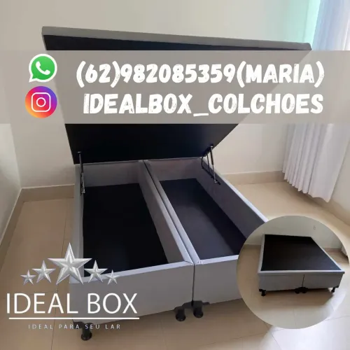 BOX BAÚ CASAL BIPARTIDO 138X188, ENTREGA GRÁTIS GOIÂNIA E REGIÃO 
