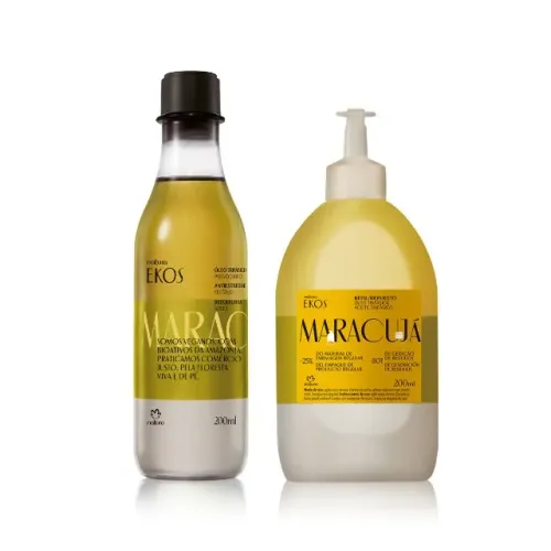 Kit Óleo Trifásico Desodorante Corporal Ekos Maracujá com Refil