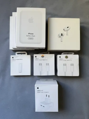 Apple - Adaptador 35W e Caneta / Cabo 240w USBc / Airpods 2ª Ger / Bateria MagSafe 