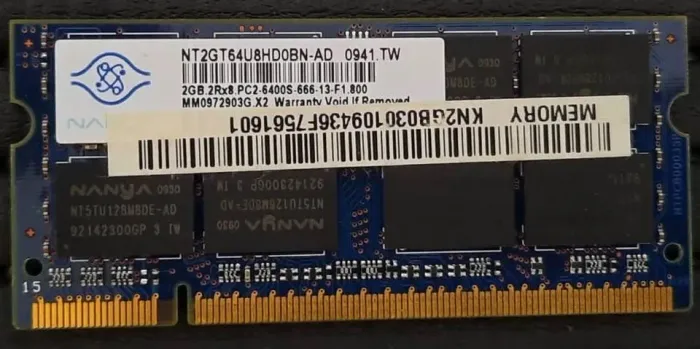 memoria 2gb 2rx8 pc2-6400s