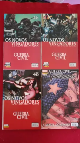 Lote com 4 edições Novos Vingadores 46 a 49 (Editora Panini - 2008)