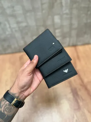 Carteiras de Couro Montblanc, Boss e Armani