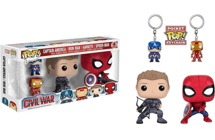 Pop! Funko Civil War: Captain America/Iron Man/Hawkeye/Spider #4