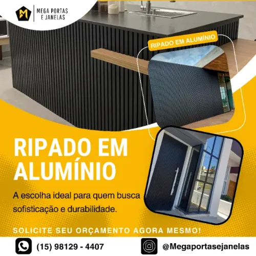 Painel Ripado de Alumínio