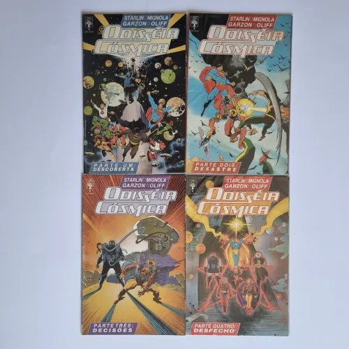 HQ ODISSEIA CÓSMICA DC - Starlin Mignola (4 Edições C/ Liga da Justiça e Darkseid)