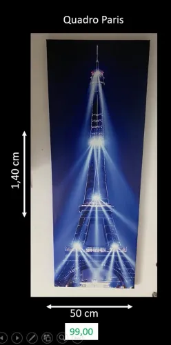Quadro decorativo tema Paris