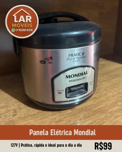 Panela Elétrica Mondial PE-02 - 127V | Prática, rápida e ideal para o dia a dia