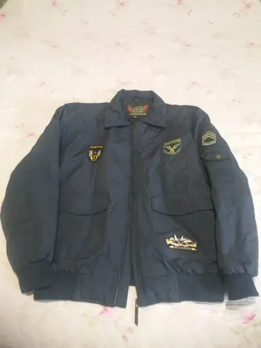 Jaqueta Masculina Azul Airborne Média em Ótimo Estado