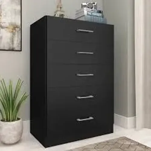 Cômoda Aruba 5Gvs Fellicci Preta - Entrega Rápida! 