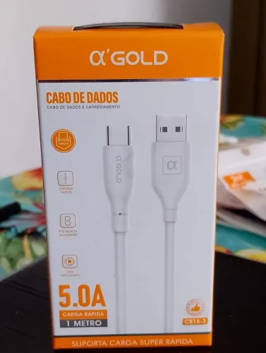 Cabo de Dados Tipo C Para Celular Carregamento Rápido 1 Metro 5.0A - Armarinho Ditudo