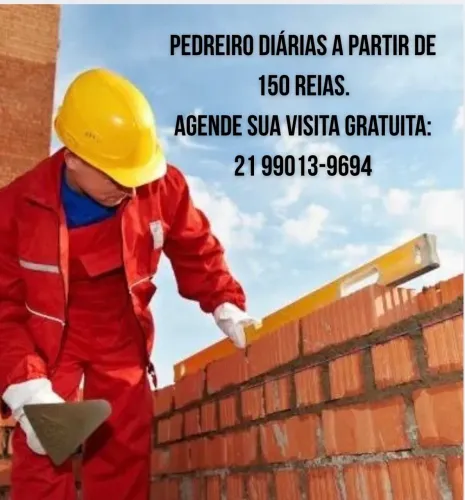 Pedreiro diária a partir de 150