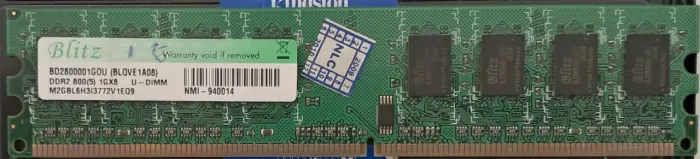 Memória RAM Blitz - 1 Gb - BD280000 1GOU (BLOVE 1A08)