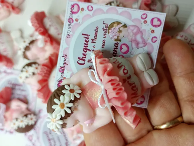 Lembrancinhas para Chá de Bebê em Biscuit.