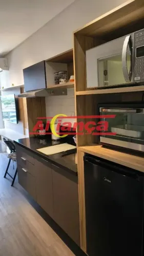 Studio mobiliado no Helbor - para alugar com 29m² - Centro - Guarulhos por R$: 3.700,00
