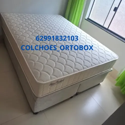 Base e Colchão Casal de molas ensacadas