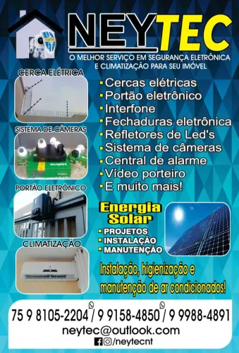 Portão eletrônico, Câmeras de segurança, cerca elétrica Neytec