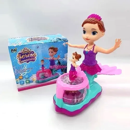 Boneca Sereia Fashion com Carro Bate e Volta - Som, Luz e Movimento