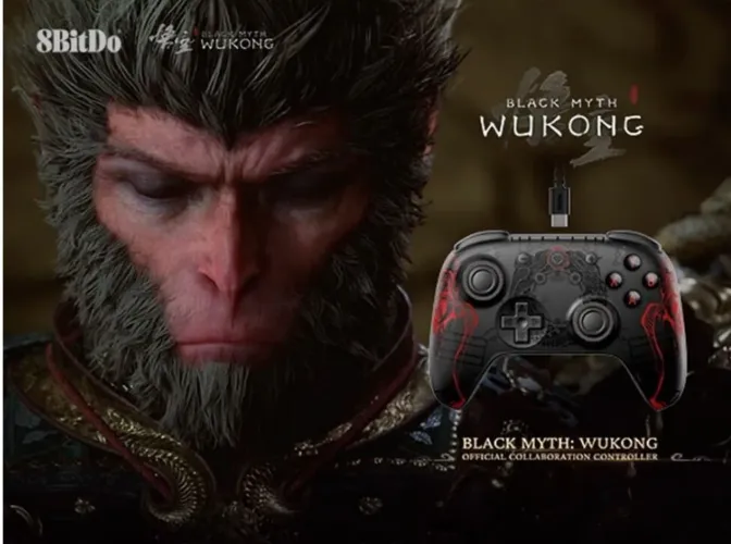 Controle 8BitDo sem fio Black Myth: Wukong - EdiçãoEspecial