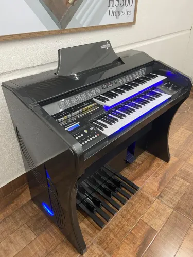 Órgão Eletrônico Harmonia HS 200 Super - Preto * FAVOR LER TODO O ANÚNCIO.
