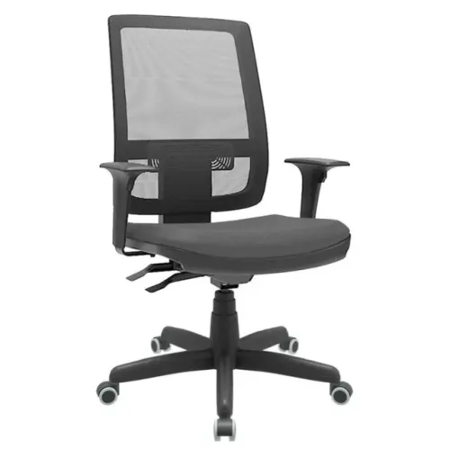 Poltrona Diretor BRIZZA BackSystem Tela Preta Ergonômica Conforto Superior 30003