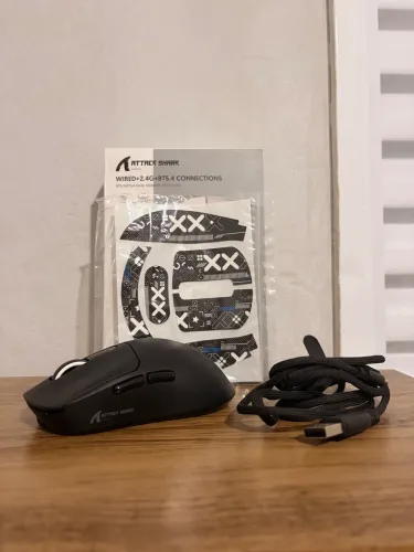 Mouse Gamer Sem Fio Attack Shark X3 - Preto
