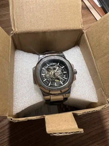 Relógio Masculino Automático Longlux Esqueleto