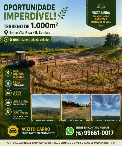 Terreno a 5min da estrada de Itapeva
