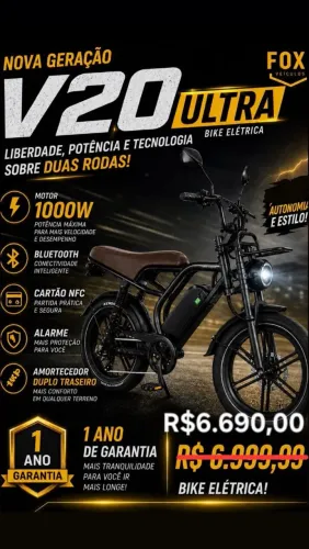 Bike elétrica V20 ULTRA