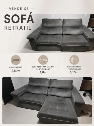 Sofá retrátil e reclinavel