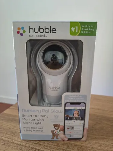 Nursery Pal Glow | Hubble Connected Babá eletrônica Wi-Fi com monitoramento via app