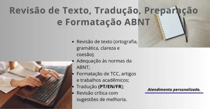 Revisão de Texto, Tradução, Preparação e Formatação ABNT / Acadêmicos e Literários
